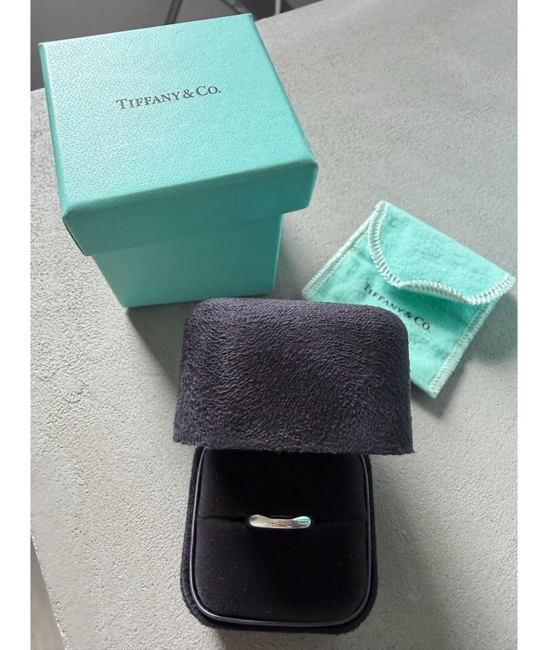 TIFFANY&CO Серебряное платиновое кольцо, фото 3
