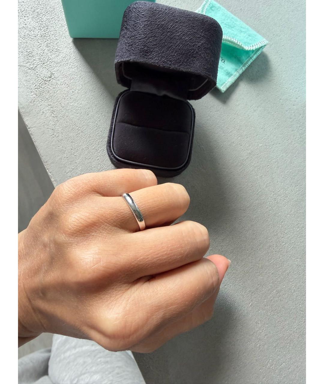 TIFFANY&CO Серебряное платиновое кольцо, фото 4