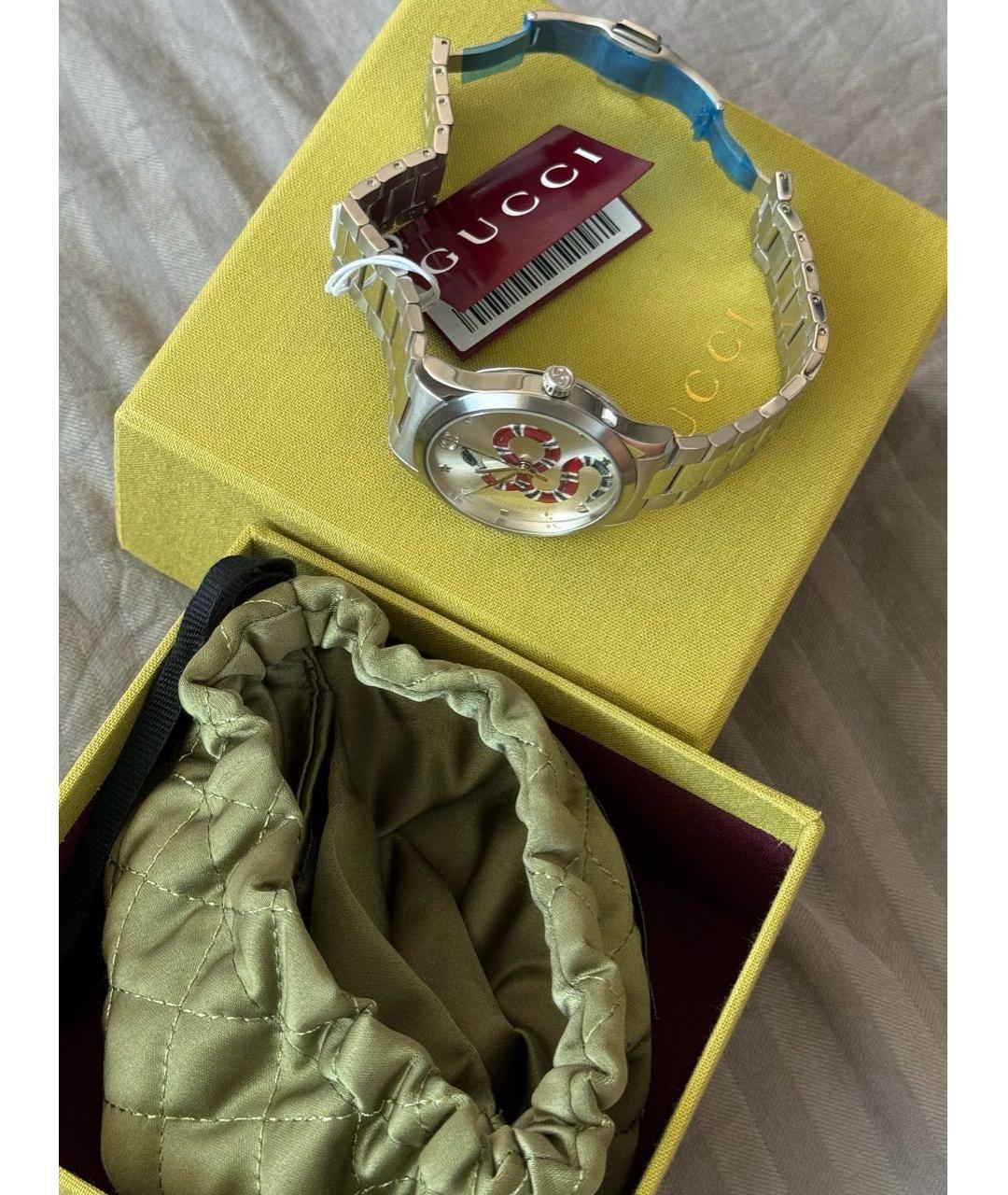 GUCCI Серебряные часы, фото 5