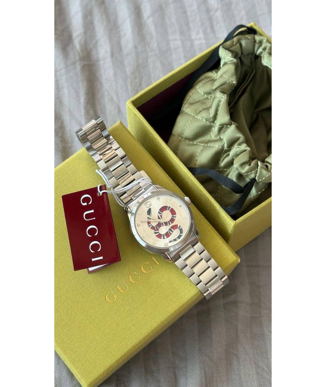 GUCCI Серебряные часы, фото 2