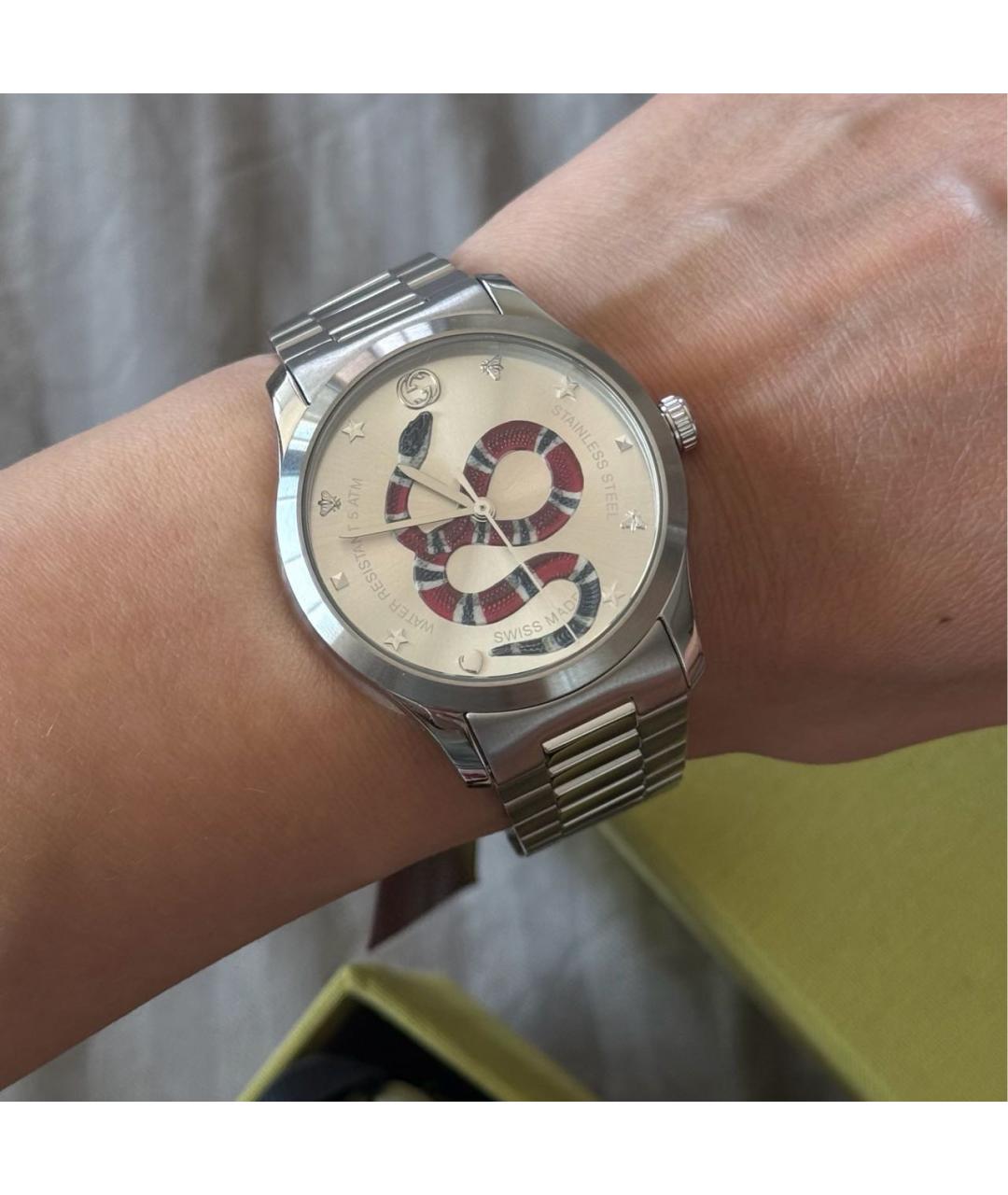 GUCCI Серебряные часы, фото 7