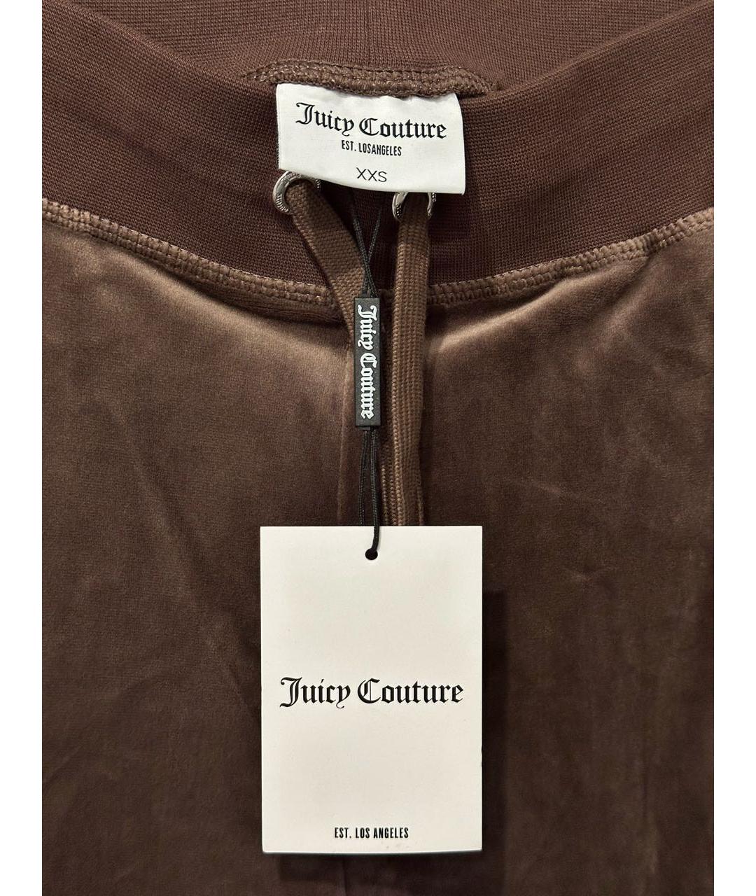 JUICY COUTURE Коричневый велюровый костюм с брюками, фото 6