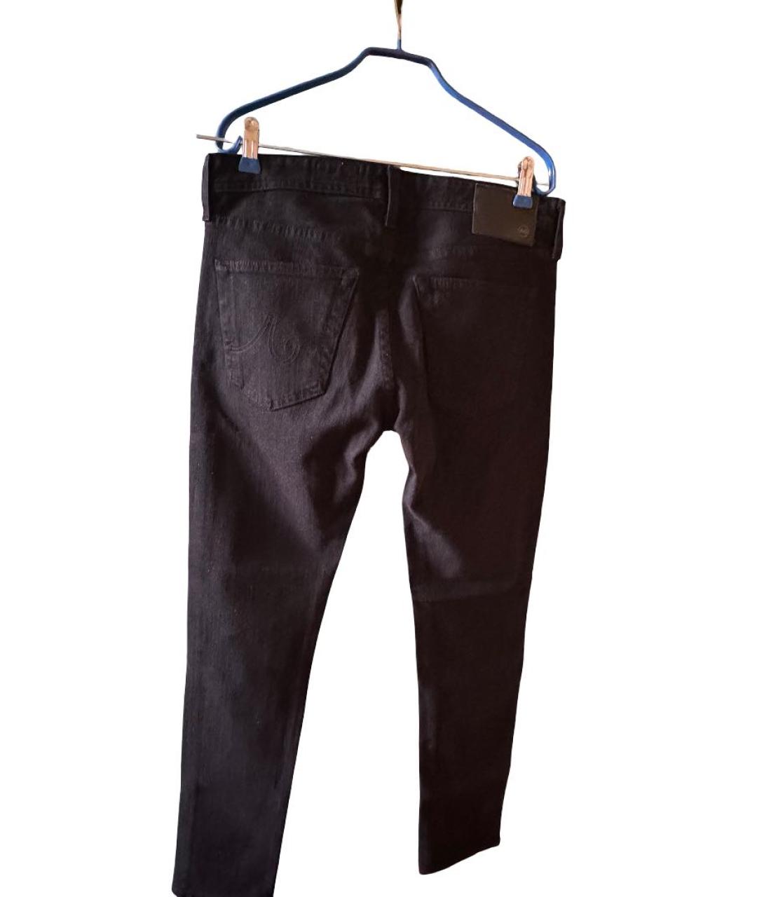 AG JEANS Черные хлопок-полиэтиленовые джинсы скинни, фото 2