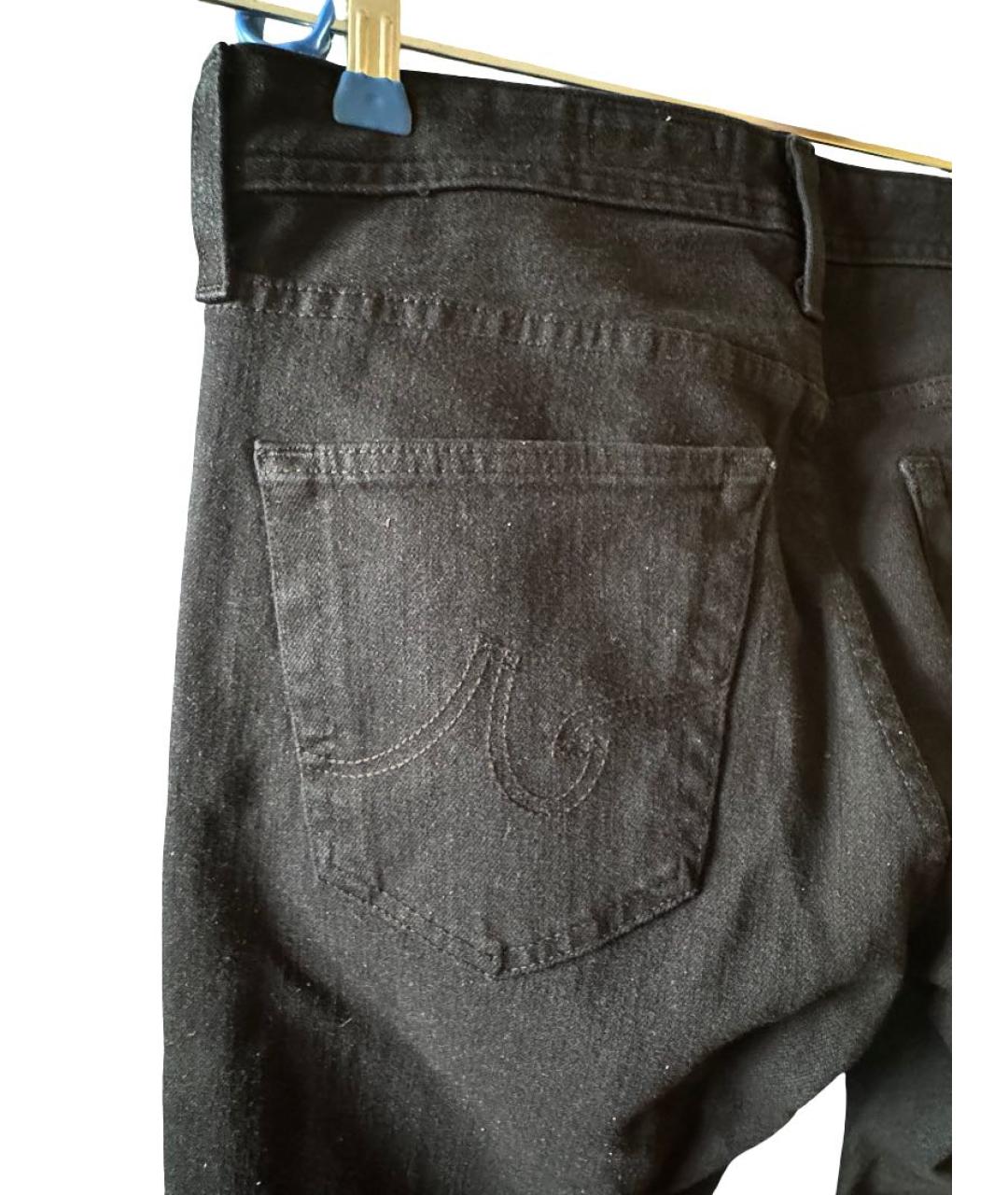 AG JEANS Черные хлопок-полиэтиленовые джинсы скинни, фото 3