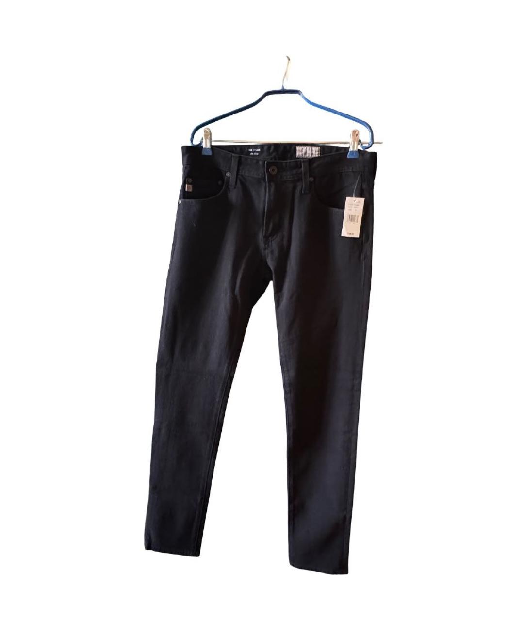 AG JEANS Черные хлопок-полиэтиленовые джинсы скинни, фото 5