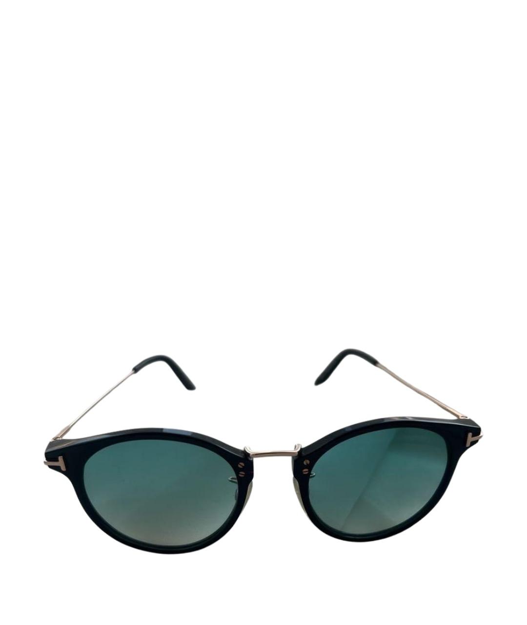 TOM FORD Золотые металлические солнцезащитные очки, фото 1