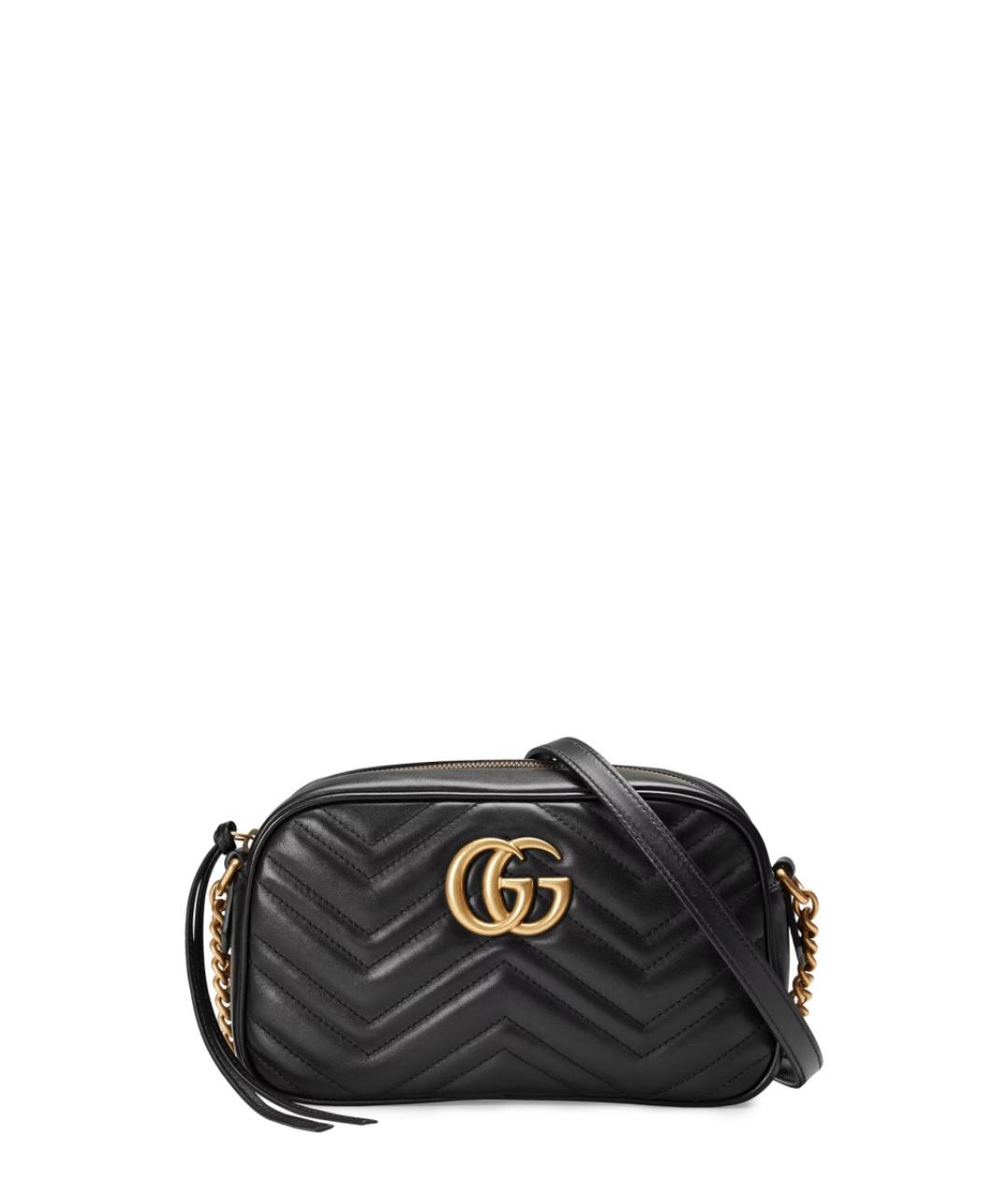 GUCCI Черная кожаная сумка через плечо, фото 1