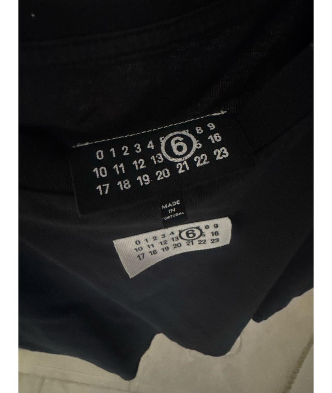 MM6 MAISON MARGIELA Черная хлопковая футболка, фото 3