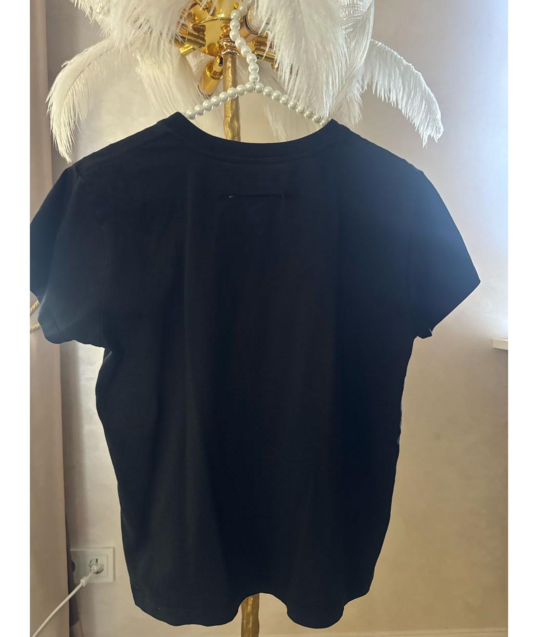MM6 MAISON MARGIELA Черная хлопковая футболка, фото 2