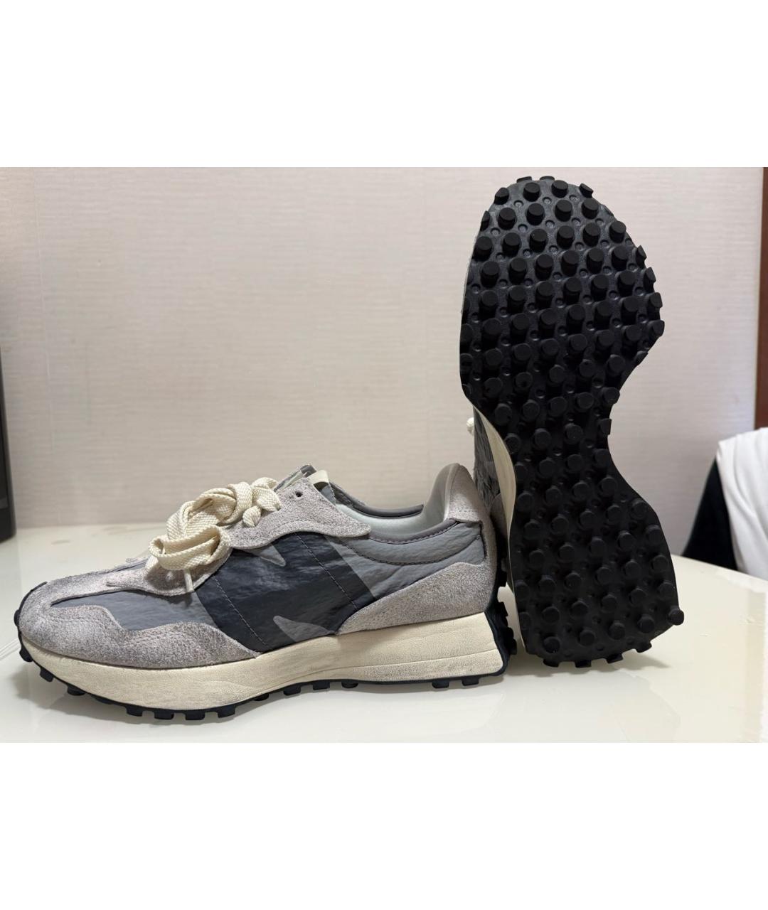 NEW BALANCE Серые кожаные высокие кроссовки / кеды, фото 5