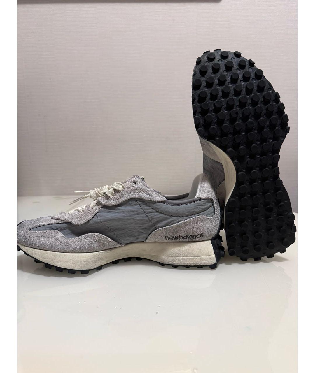 NEW BALANCE Серые кожаные высокие кроссовки / кеды, фото 6