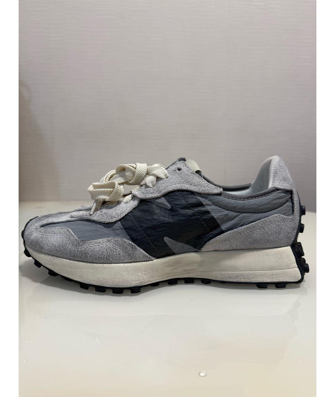 NEW BALANCE Серые кожаные высокие кроссовки / кеды, фото 7