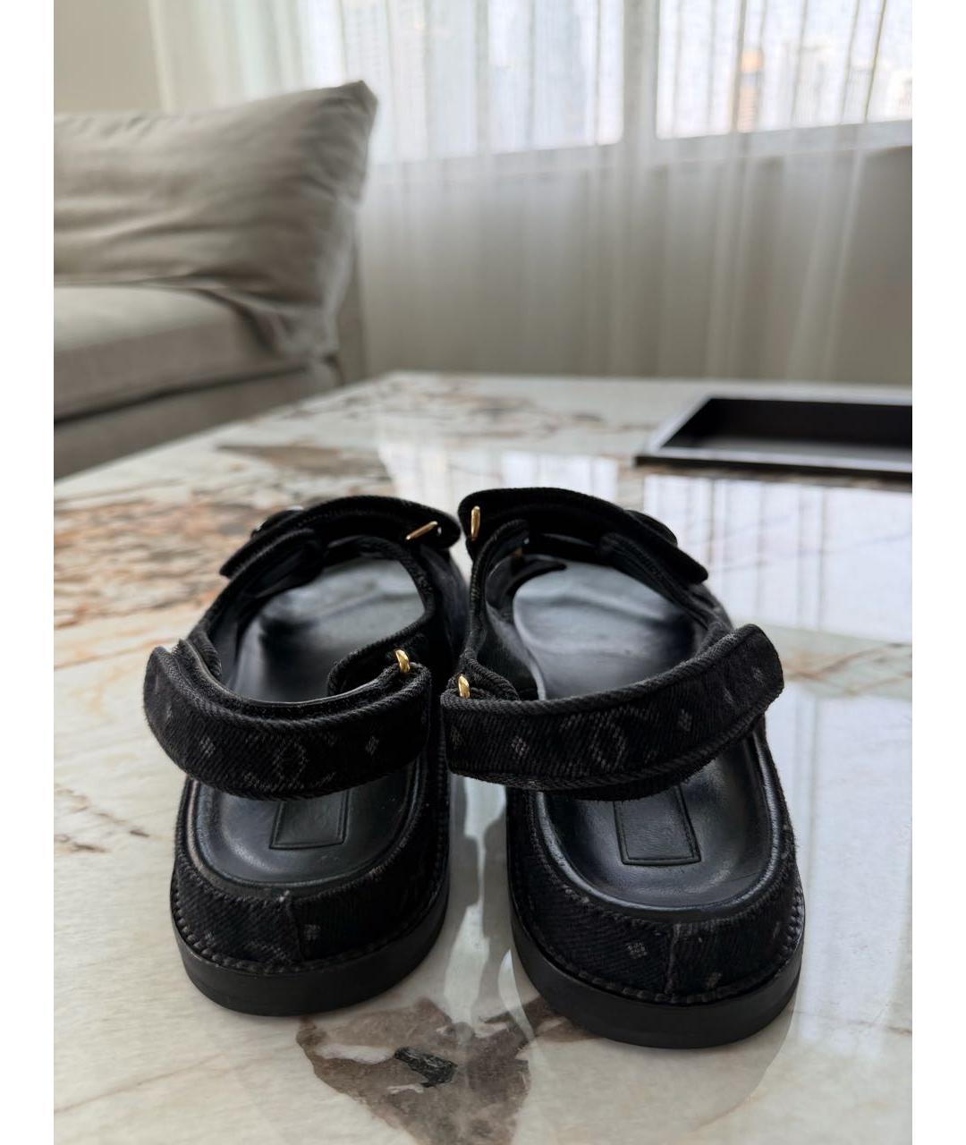CHANEL Черные сандалии, фото 4