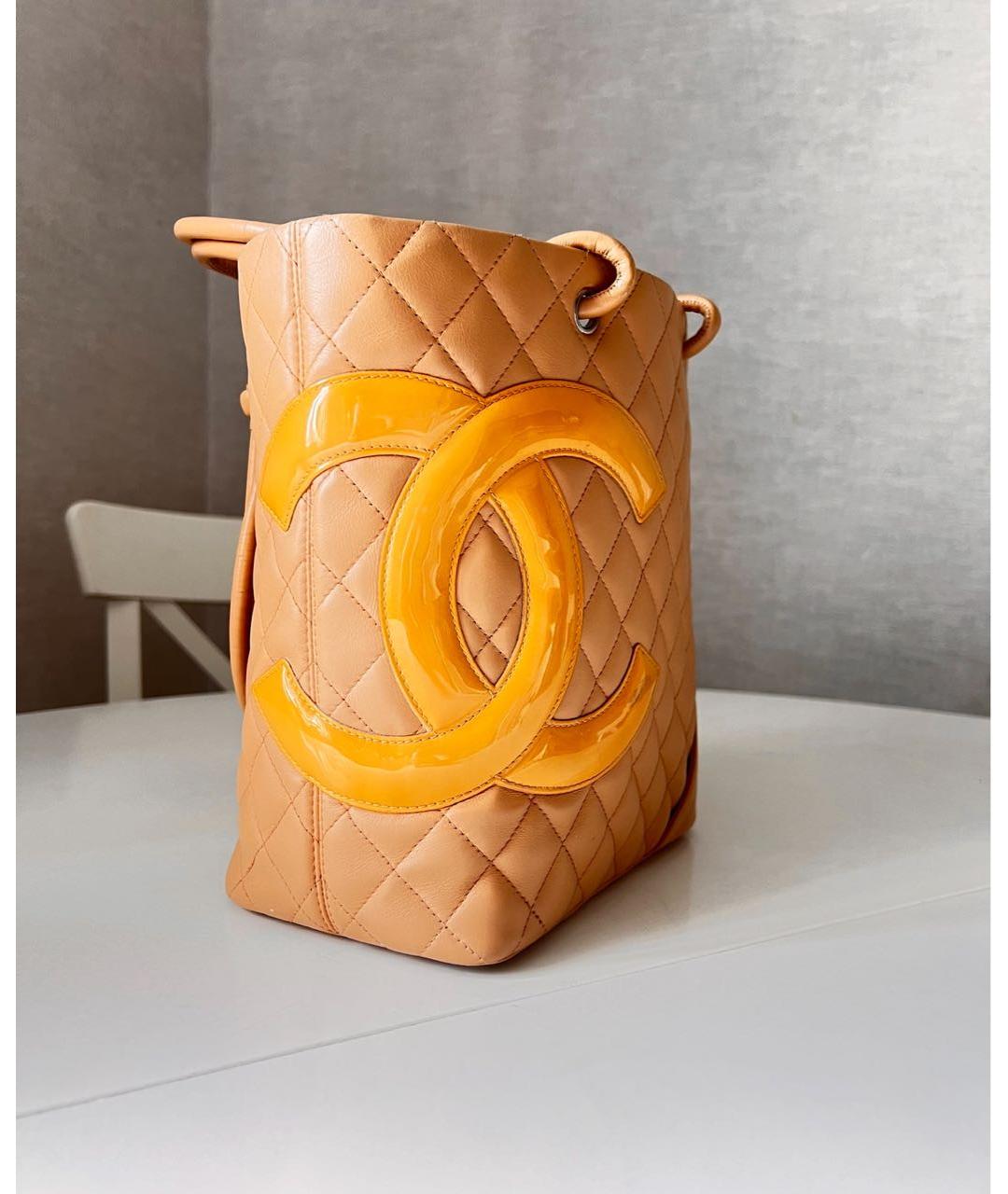 CHANEL Бежевая кожаная сумка тоут, фото 2