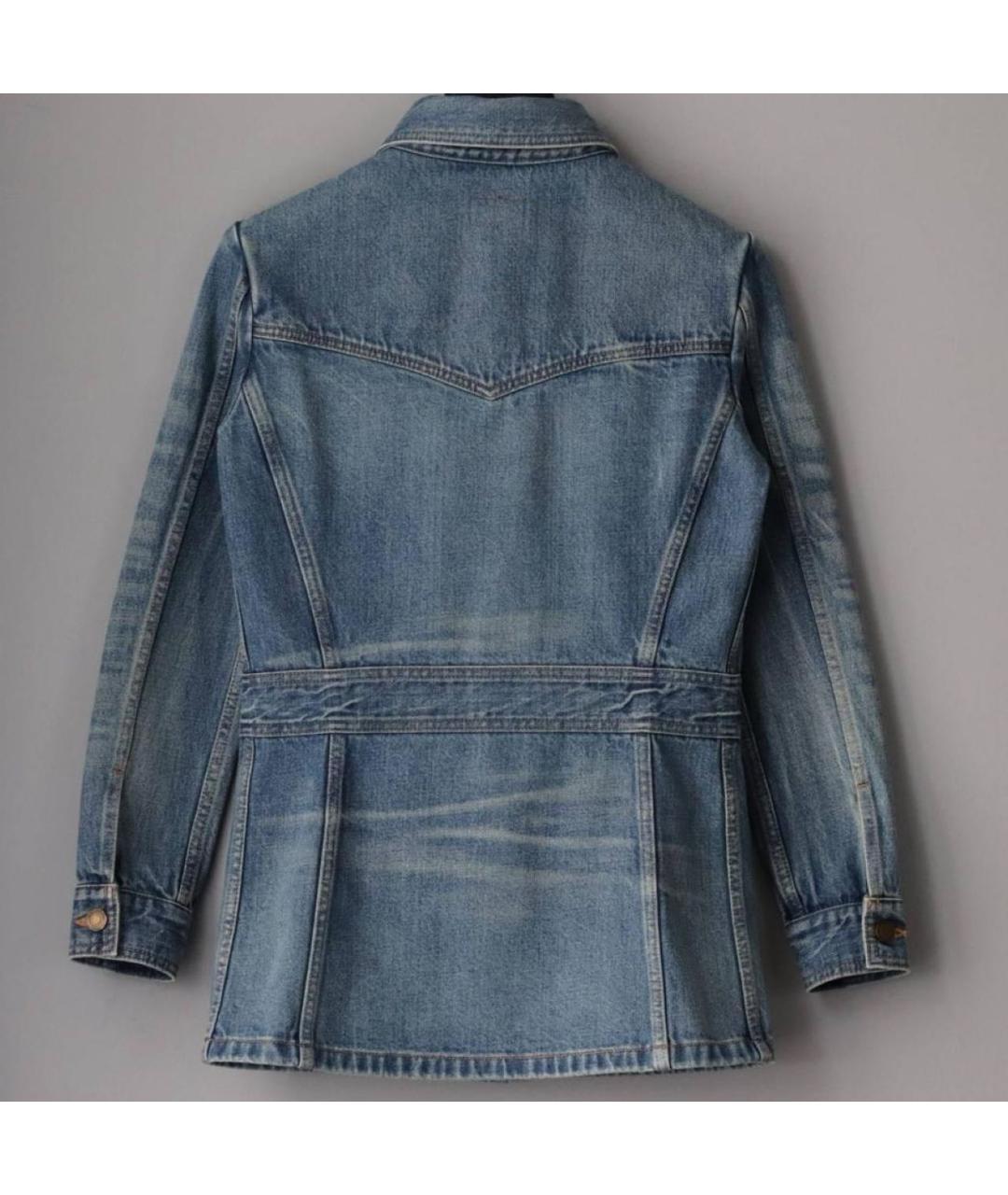 SAINT LAURENT Синяя хлопковая куртка, фото 6