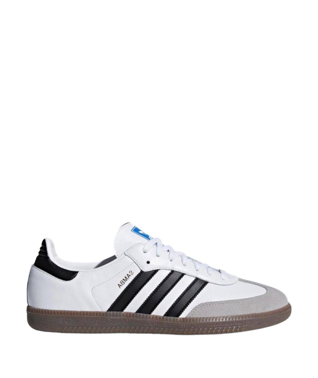 ADIDAS Белые кожаные низкие кроссовки / кеды, фото 1