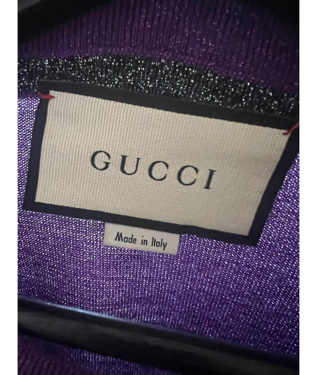 GUCCI Фиолетовое шерстяное платье, фото 6