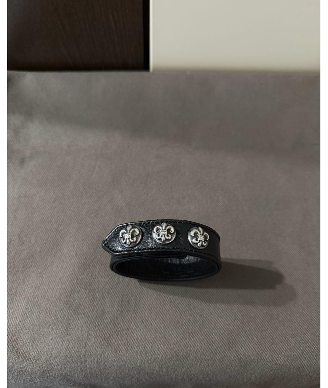 CHROME HEARTS Черный серебряный браслет, фото 4
