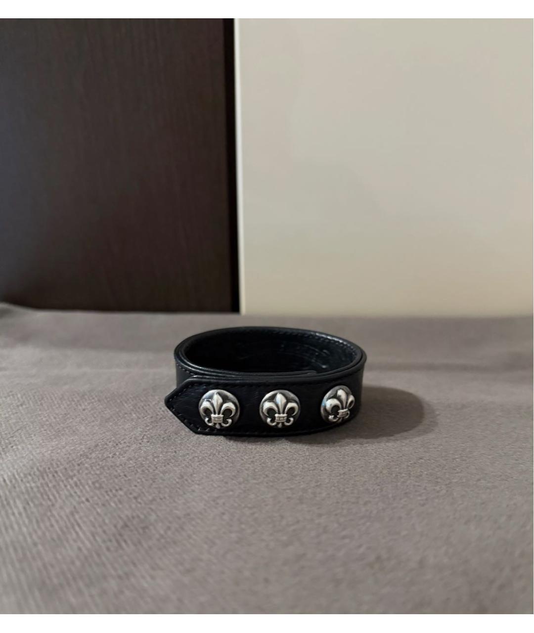 CHROME HEARTS Черный серебряный браслет, фото 6