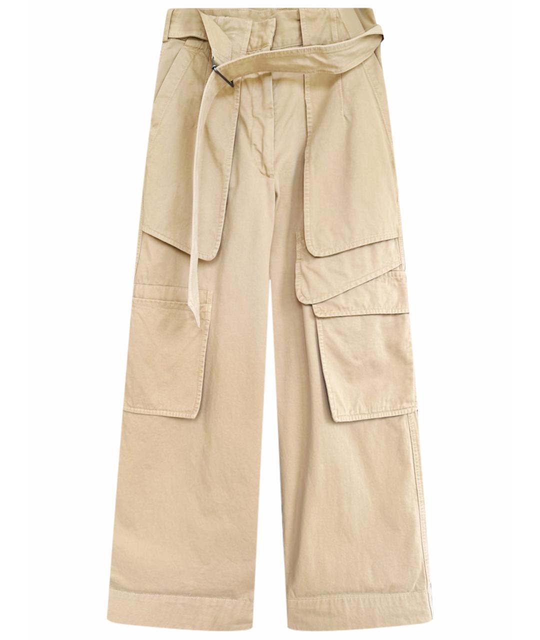 DRIES VAN NOTEN Бежевые хлопковые брюки широкие, фото 1