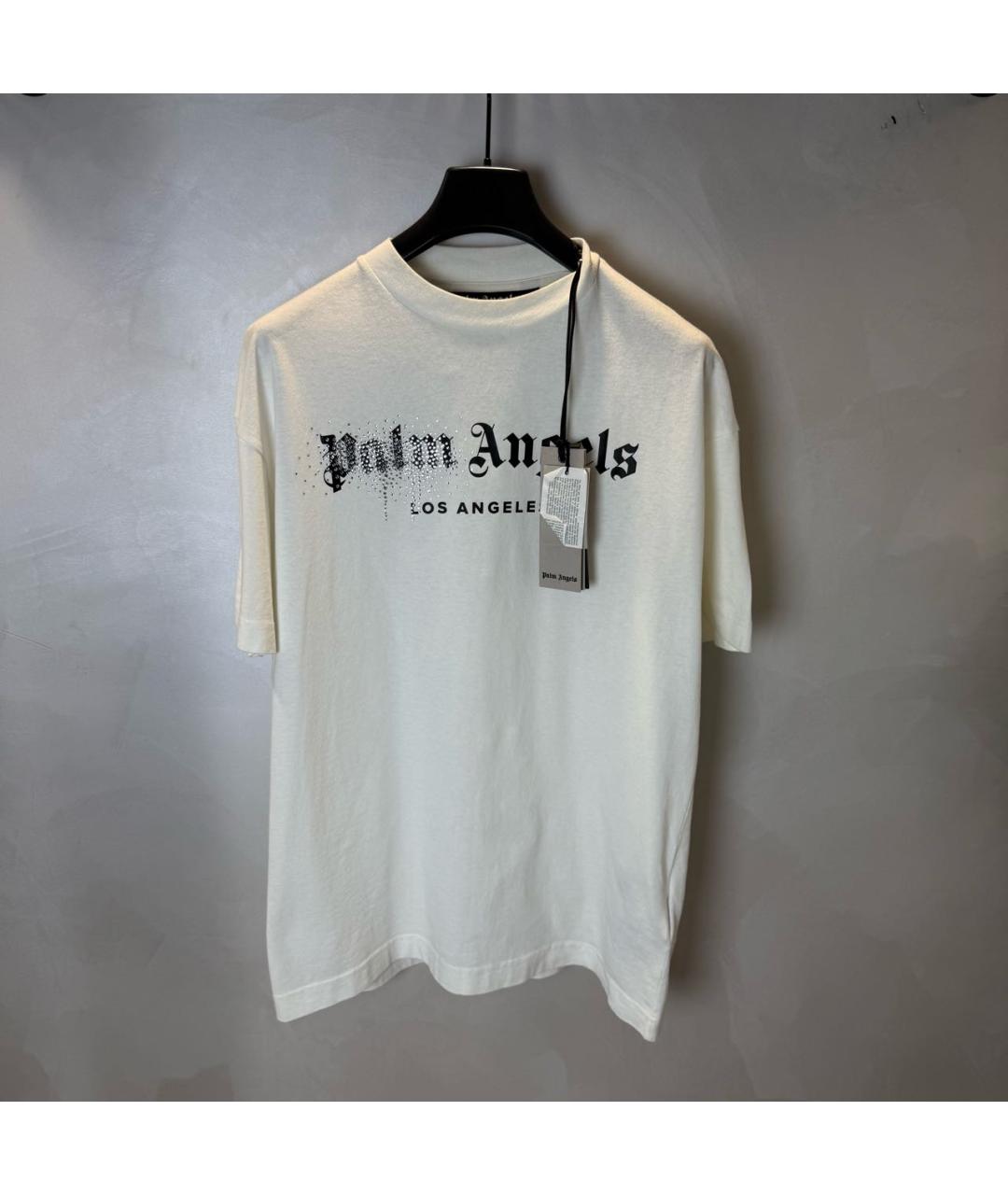 PALM ANGELS Белая хлопковая футболка, фото 6