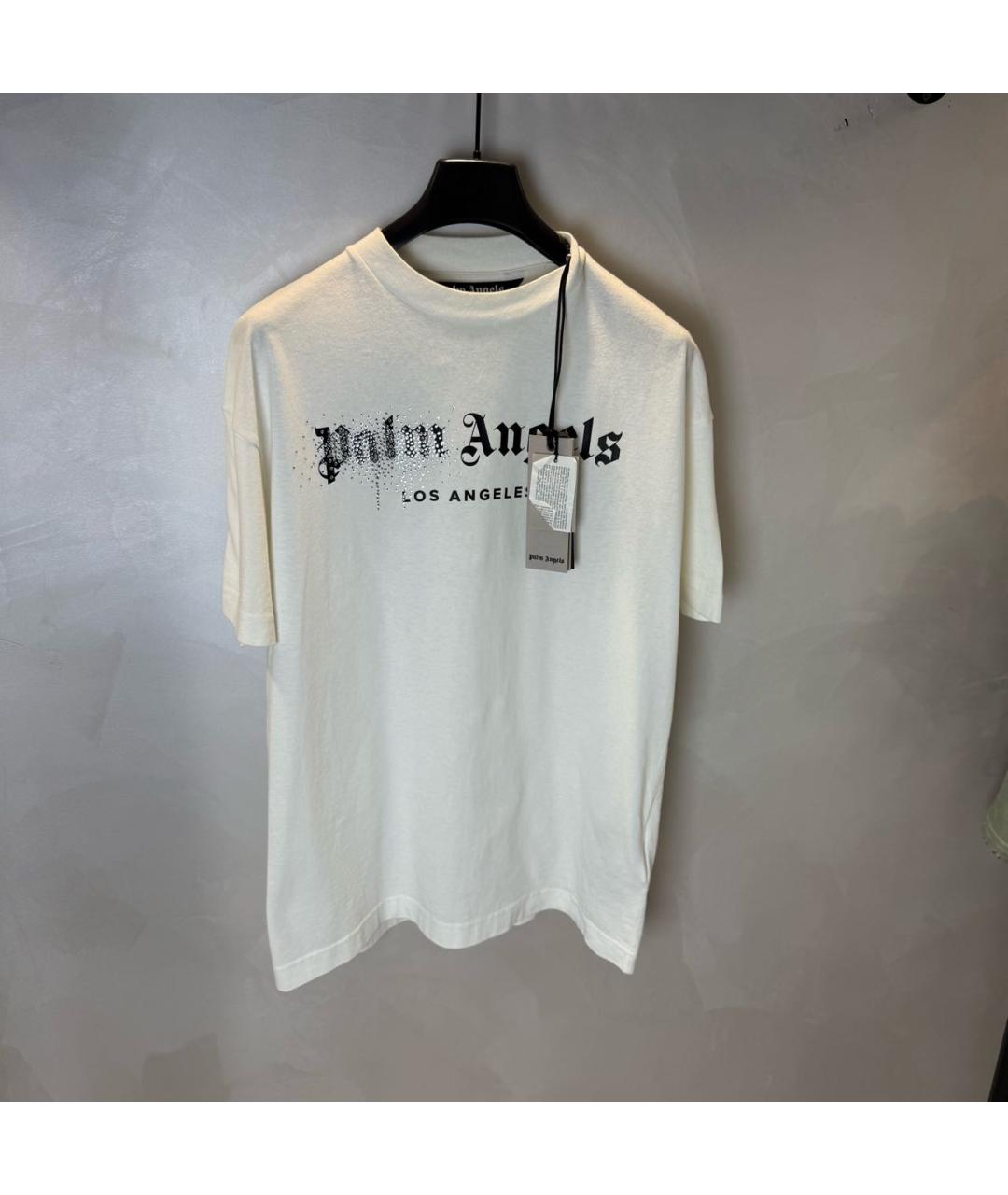 PALM ANGELS Белая хлопковая футболка, фото 3