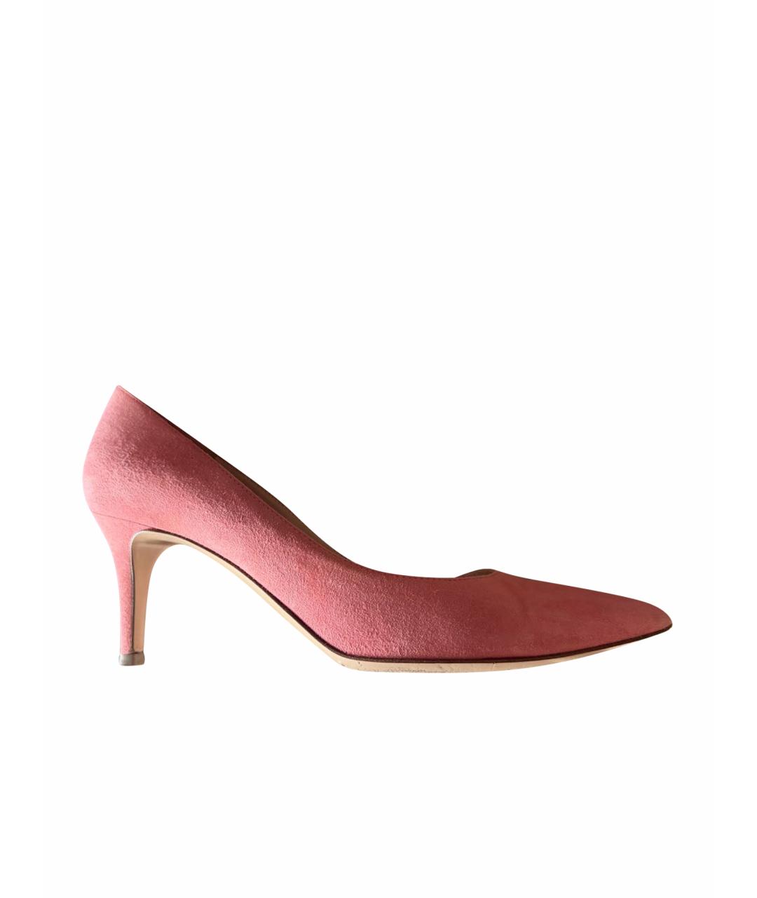 GIANVITO ROSSI Коралловые замшевые туфли, фото 1