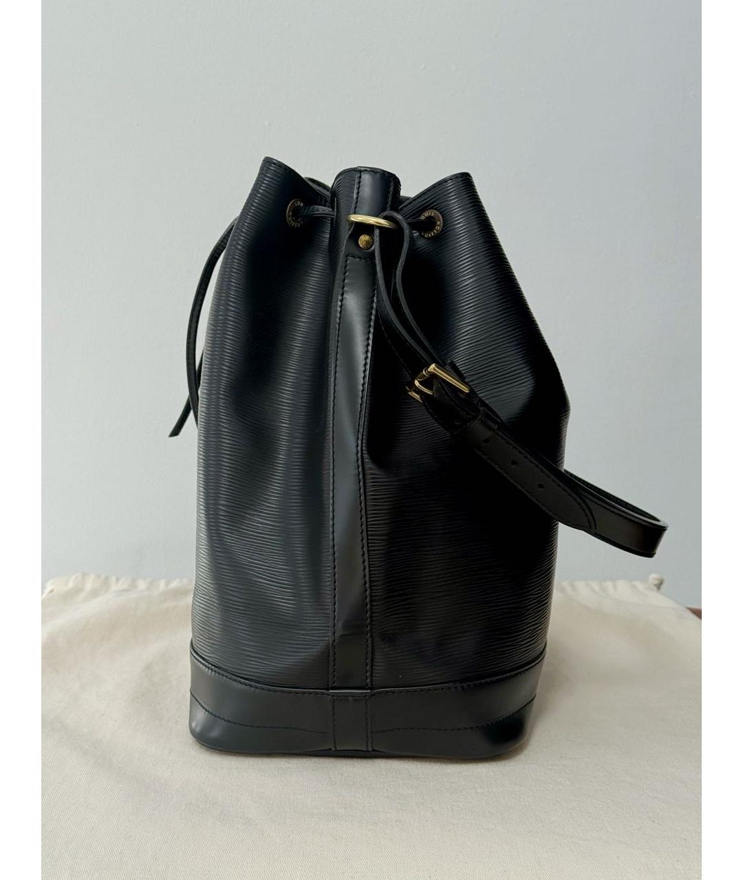 LOUIS VUITTON Черная кожаная сумка через плечо, фото 2