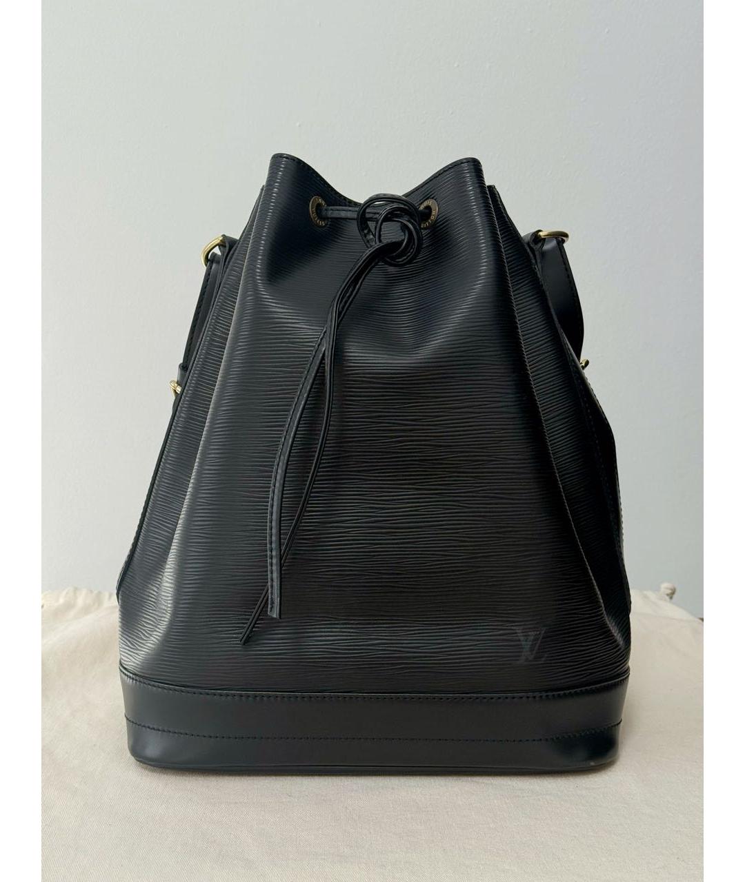 LOUIS VUITTON Черная кожаная сумка через плечо, фото 8