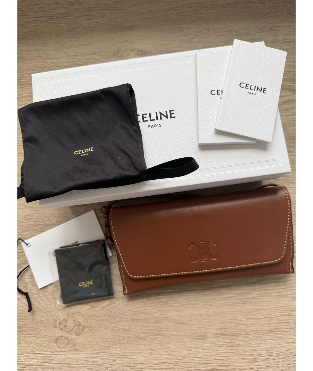 CELINE Золотые металлические солнцезащитные очки, фото 7