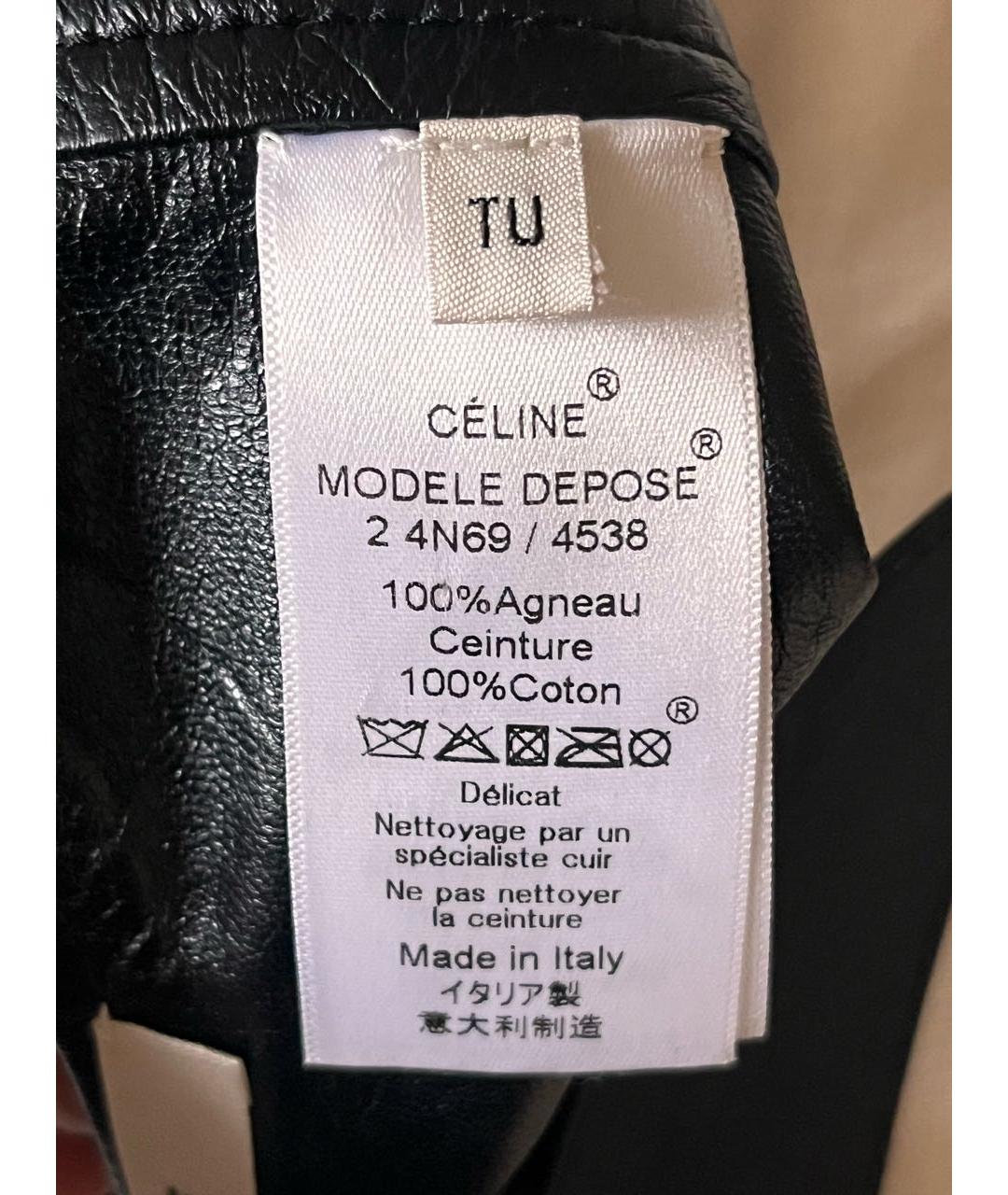 CELINE Черная кожаная сумка через плечо, фото 3