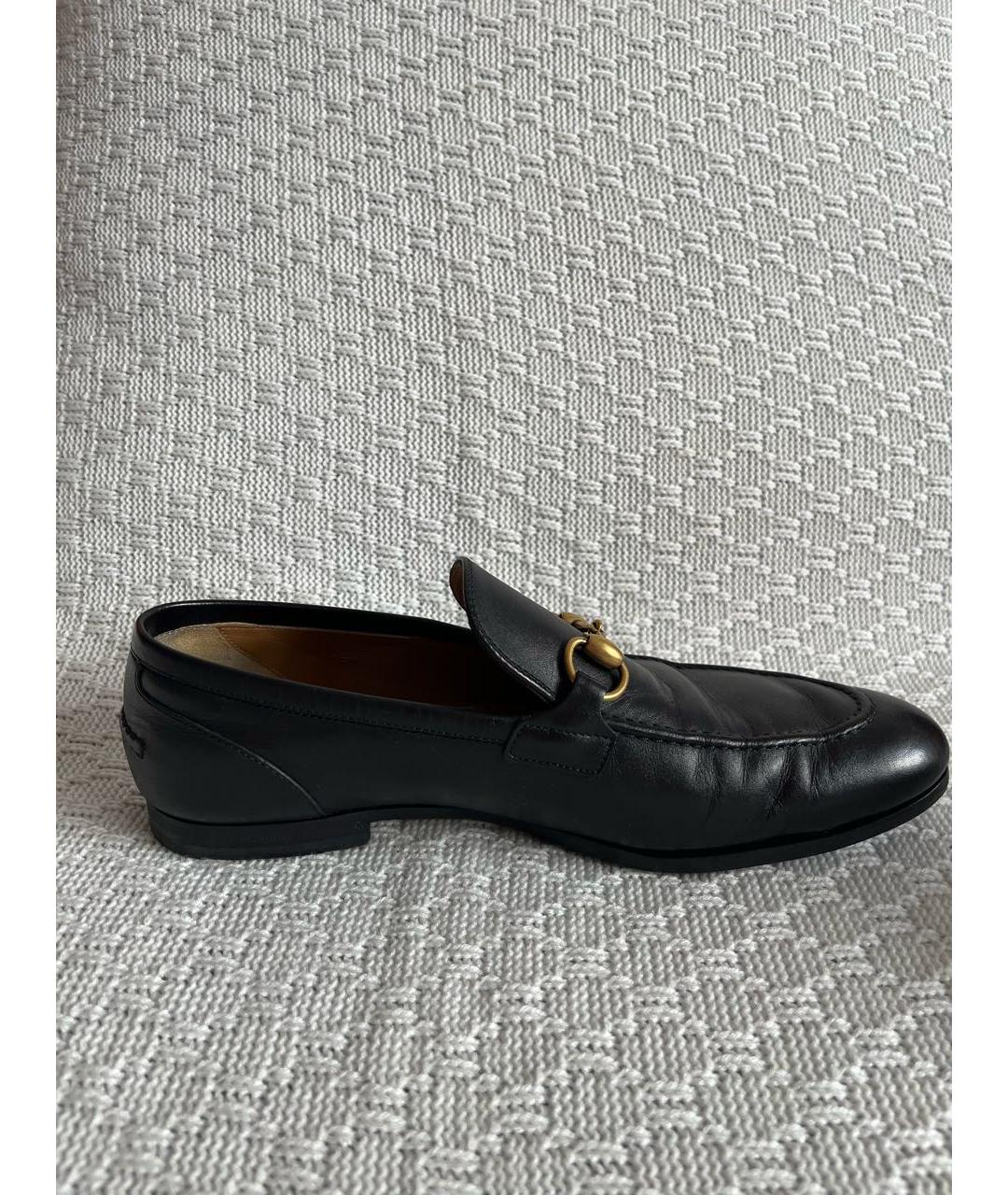 GUCCI Черные кожаные лоферы, фото 6