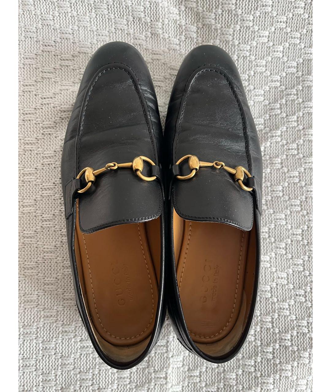 GUCCI Черные кожаные лоферы, фото 3