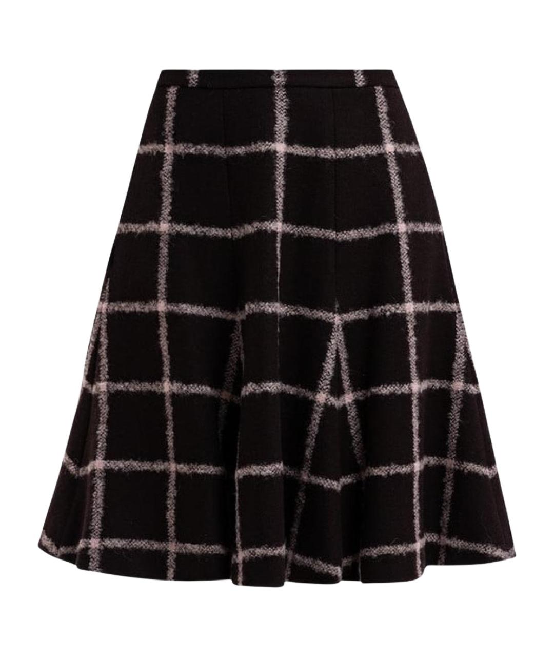 CHRISTIAN DIOR Коричневая шерстяная юбка миди, фото 1