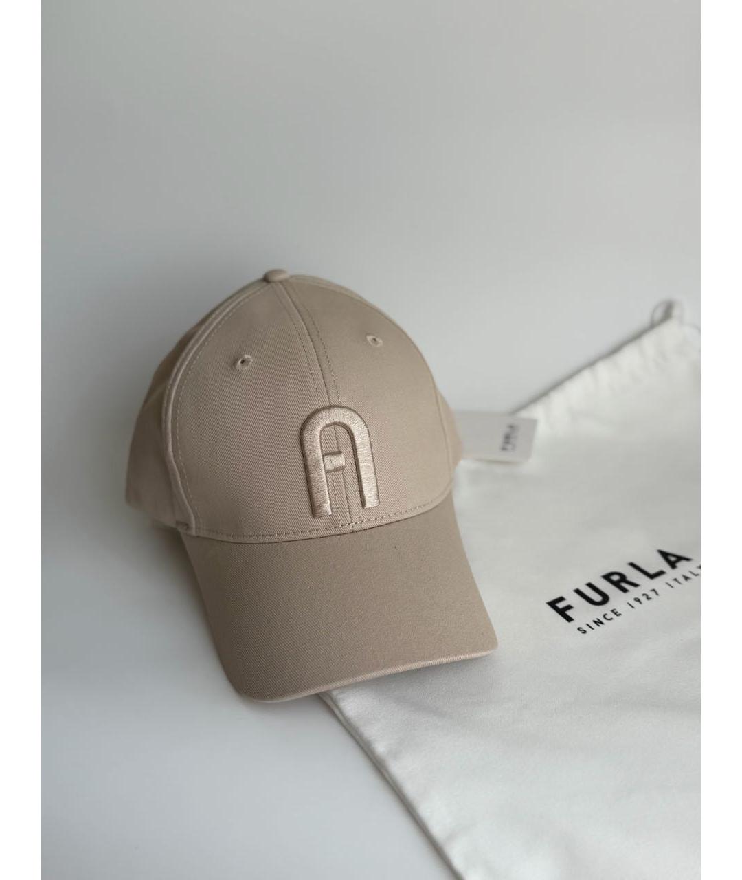 FURLA Бежевая хлопковая кепка, фото 5