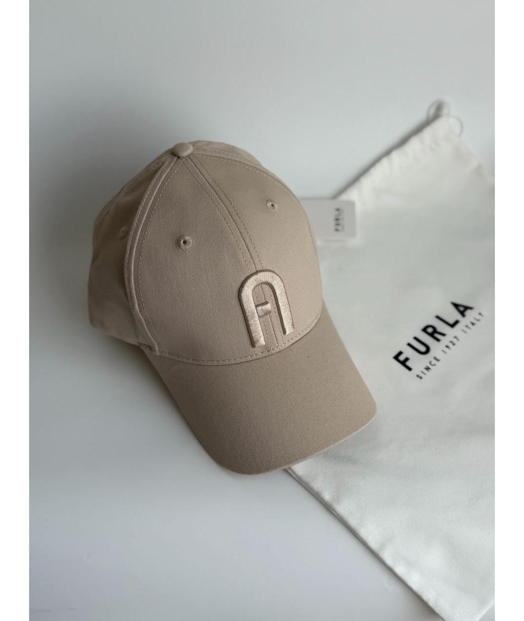 FURLA Бежевая хлопковая кепка, фото 2