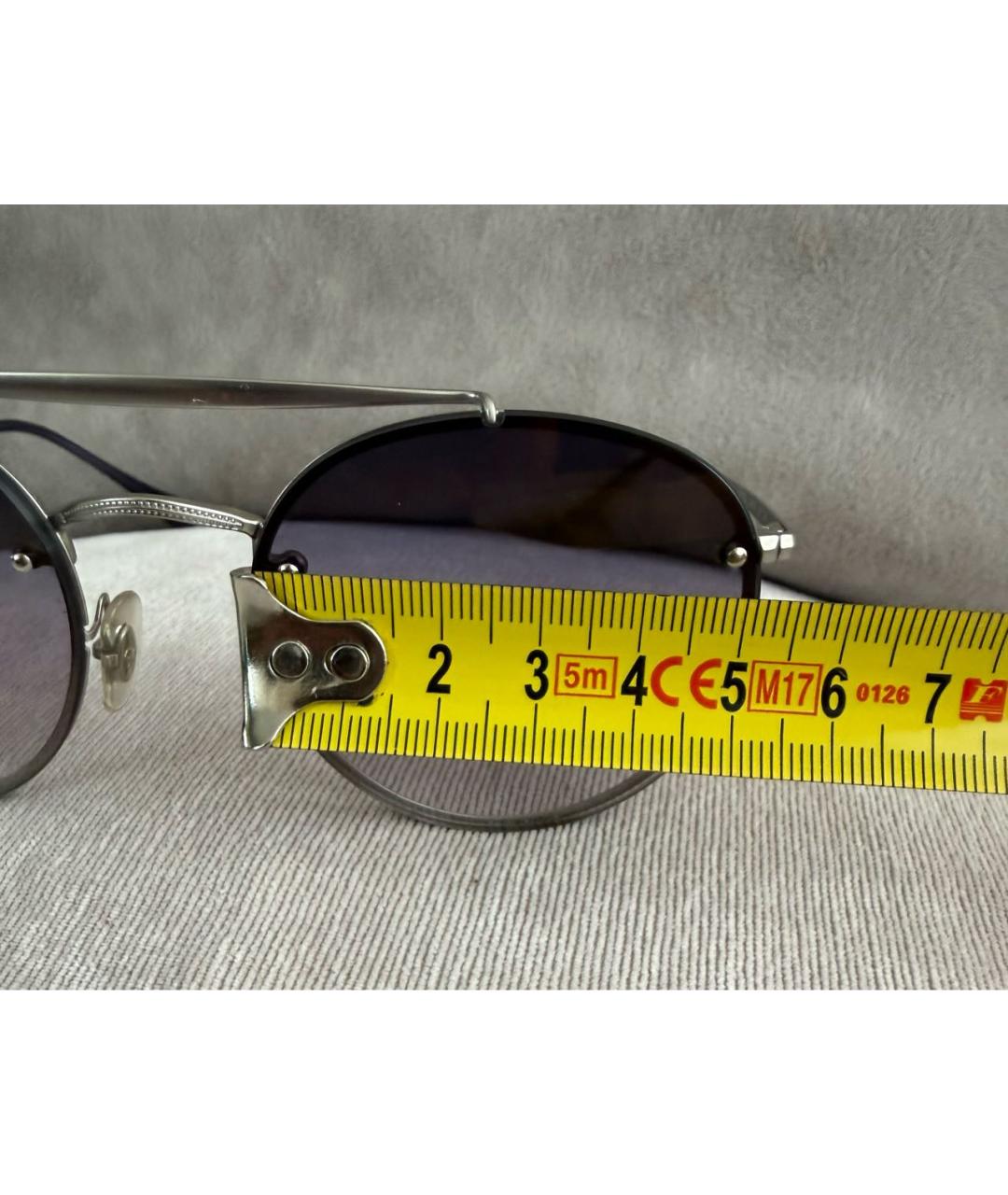 RAY BAN Серебряные металлические солнцезащитные очки, фото 6
