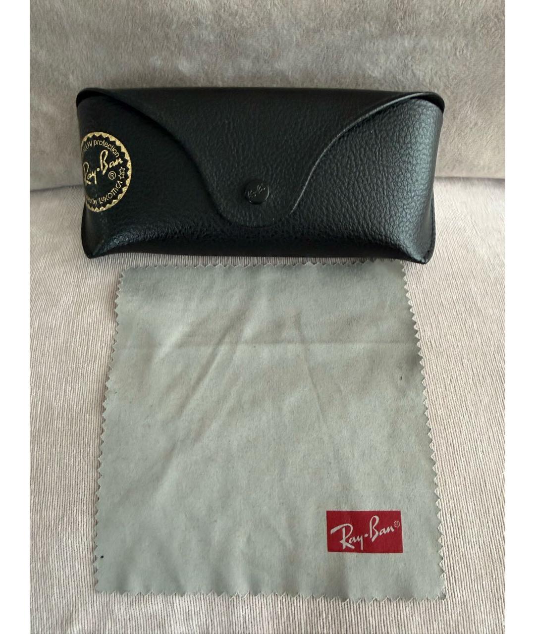 RAY BAN Серебряные металлические солнцезащитные очки, фото 8