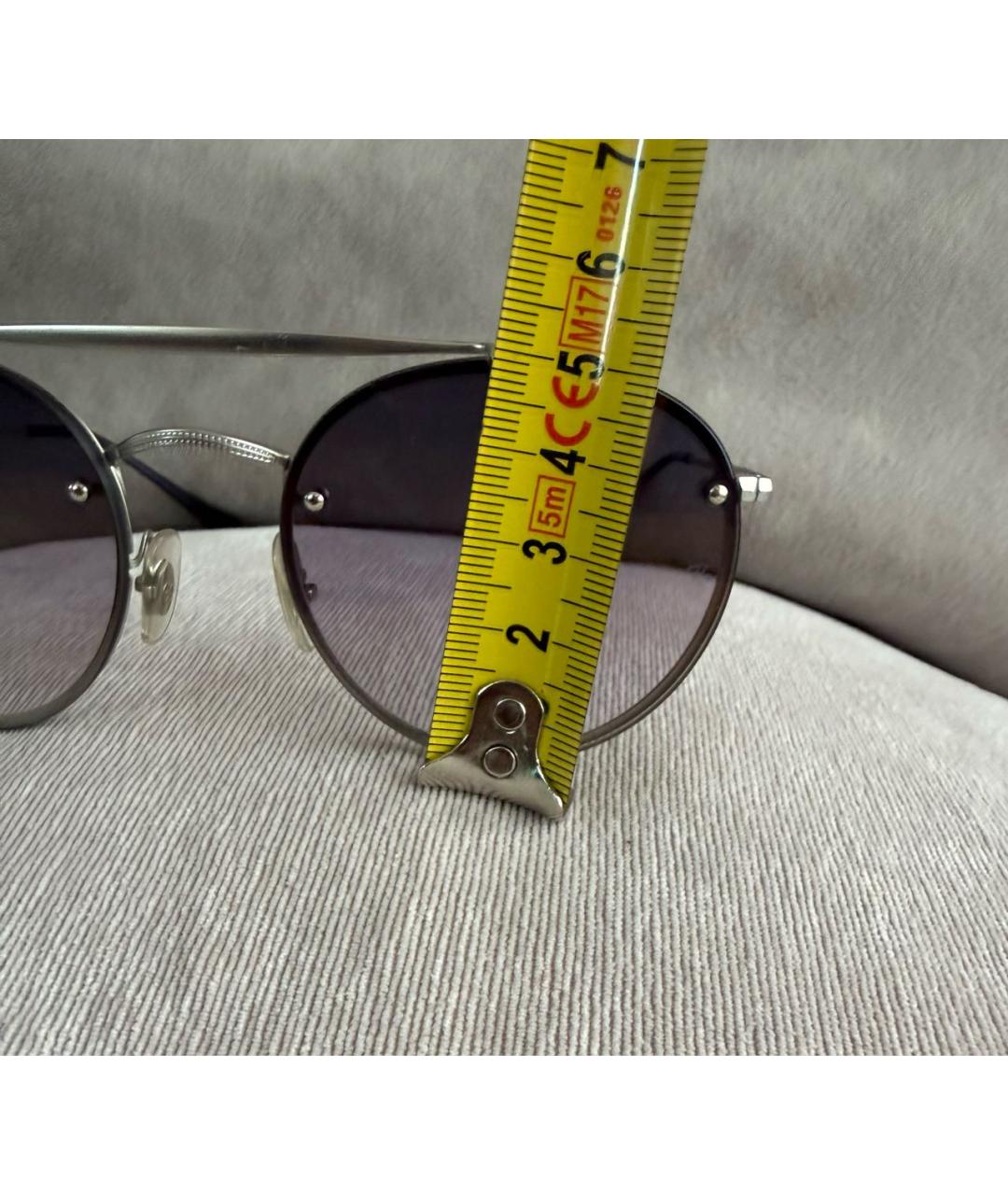 RAY BAN Серебряные металлические солнцезащитные очки, фото 5