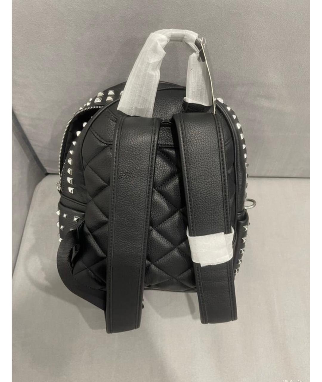 PHILIPP PLEIN Черный кожаный рюкзак, фото 5