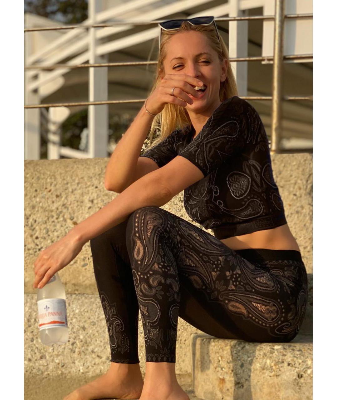 WOLFORD Темно-синяя полиамидовая футболка, фото 7