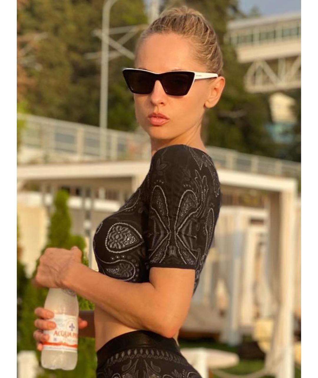 WOLFORD Темно-синяя полиамидовая футболка, фото 6