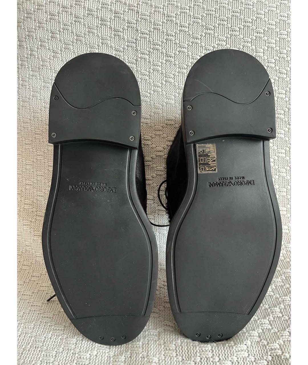 EMPORIO ARMANI Черные высокие ботинки, фото 5