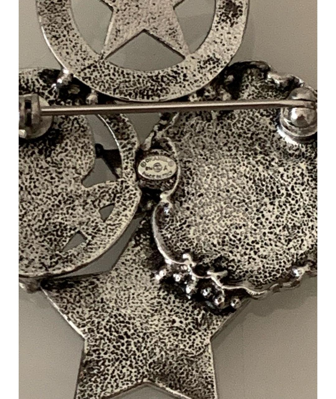 CHANEL Серебряная металлическая булавка / брошь, фото 5