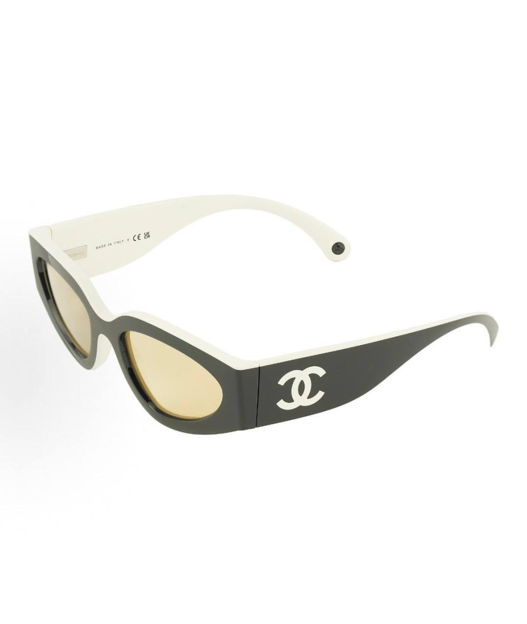 CHANEL Черные пластиковые солнцезащитные очки, фото 4