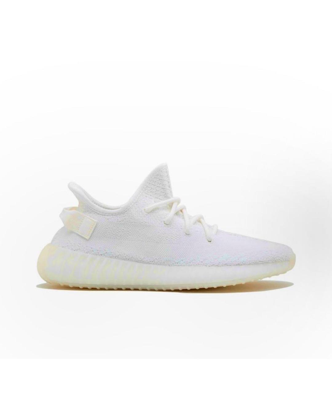 ADIDAS YEEZY Белые текстильные низкие кроссовки / кеды, фото 9