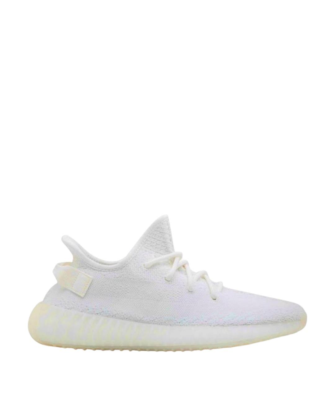 ADIDAS YEEZY Белые текстильные низкие кроссовки / кеды, фото 1
