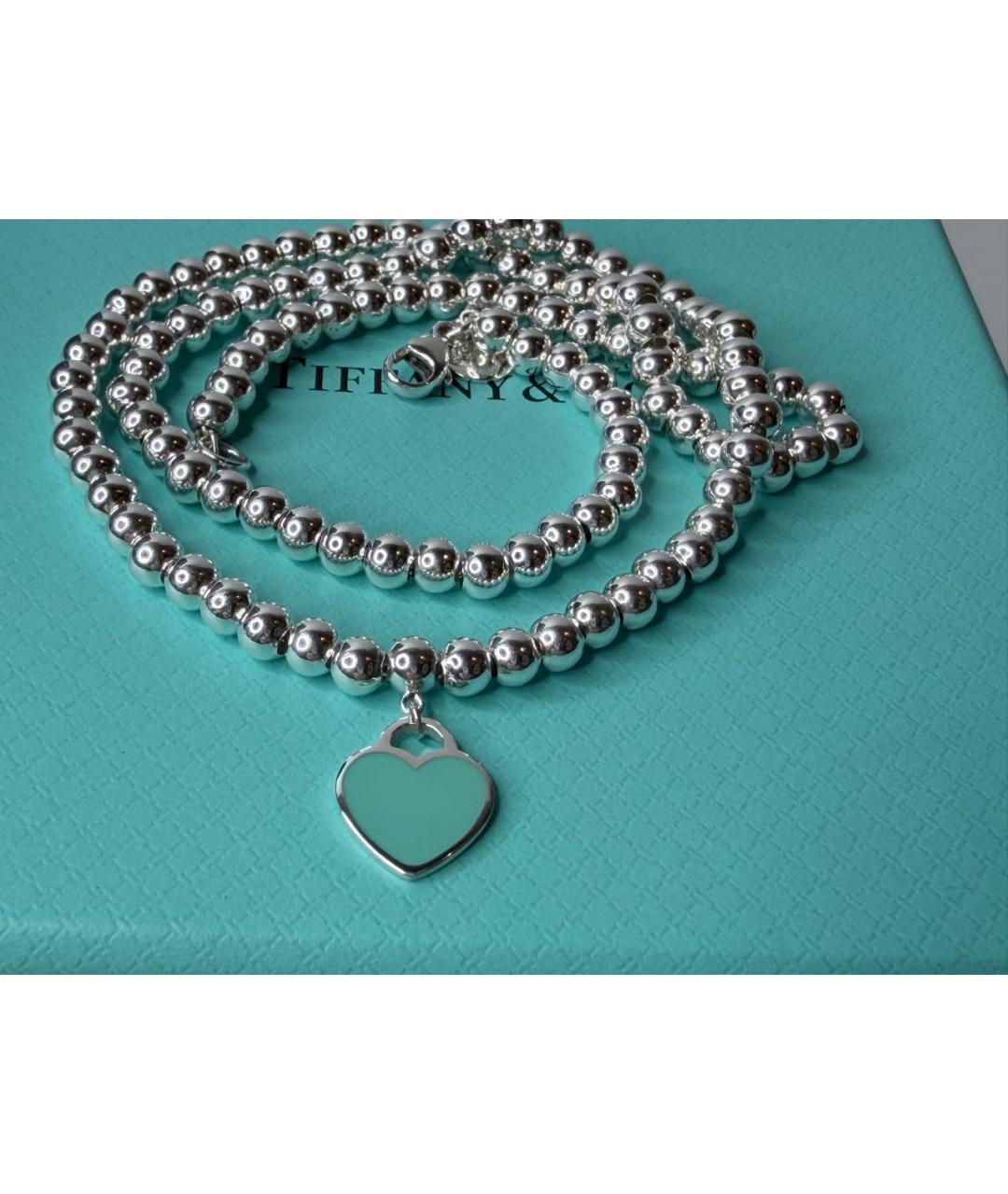 TIFFANY&CO Бирюзовое серебряное колье, фото 3