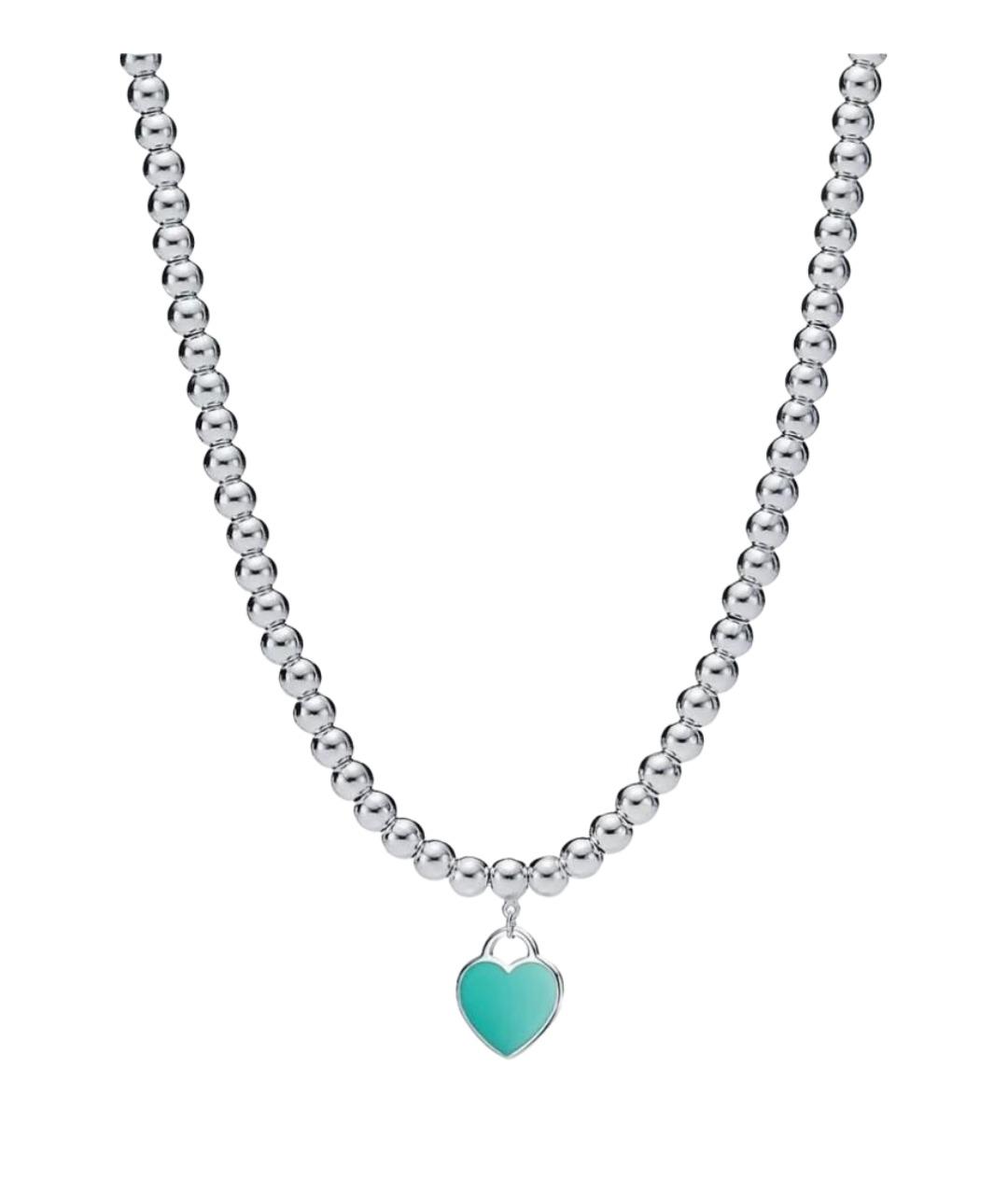 TIFFANY&CO Бирюзовое серебряное колье, фото 1