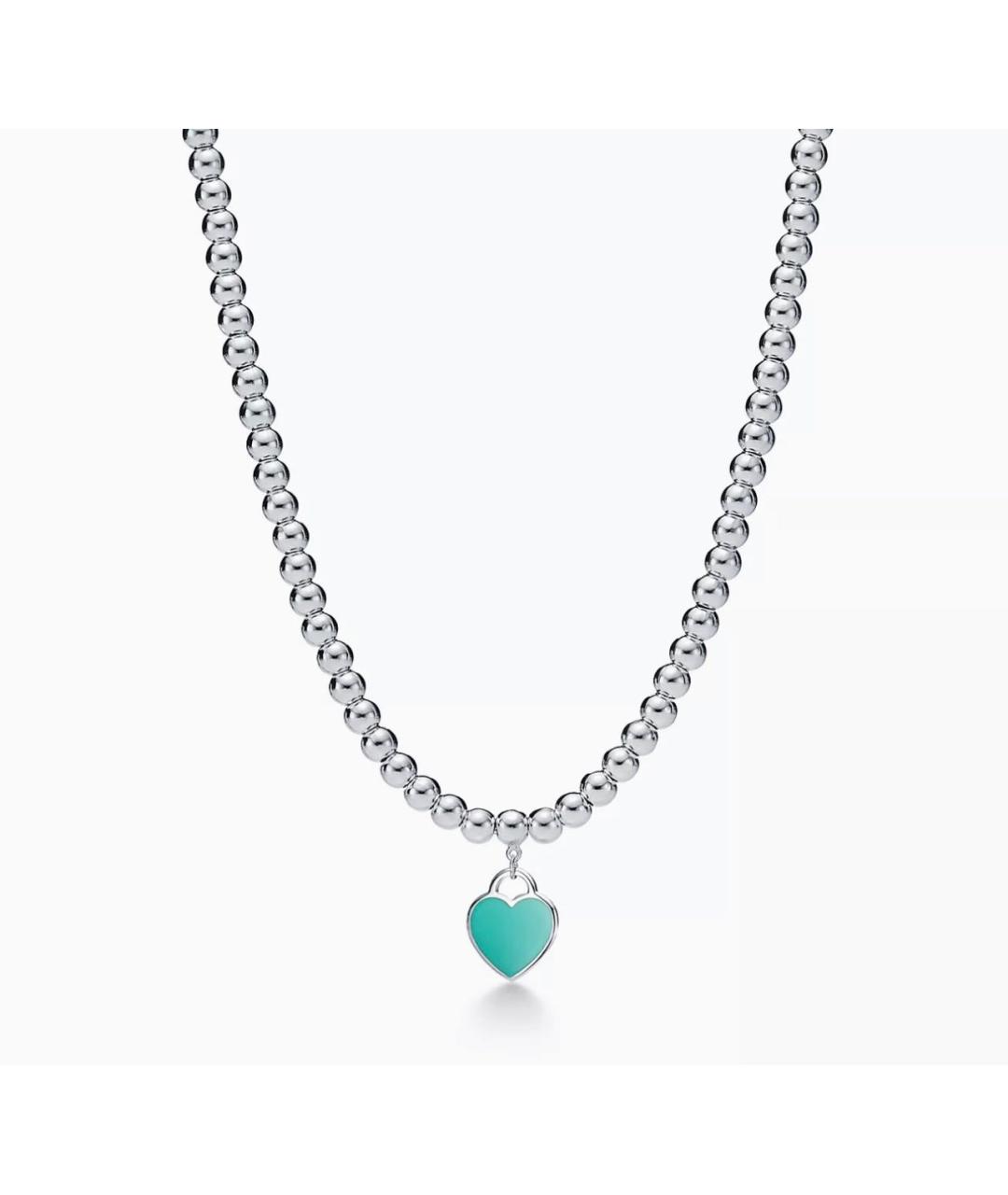TIFFANY&CO Бирюзовое серебряное колье, фото 7